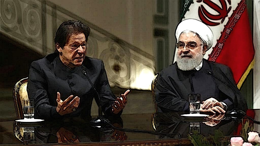 Imran Khan with Hassan Rohani